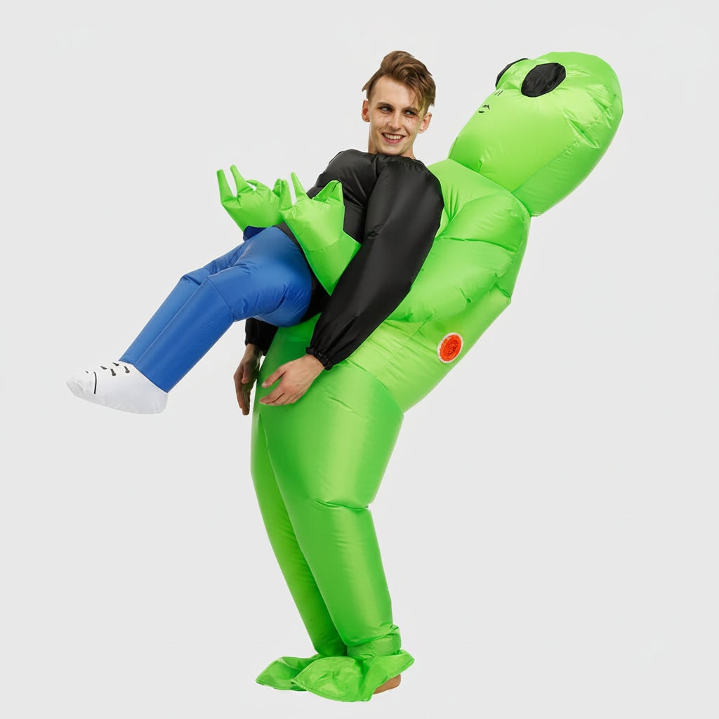 Thermabuild | Halloween Inflatable Alien Costume with Dangling Legs and Air Blower Fan