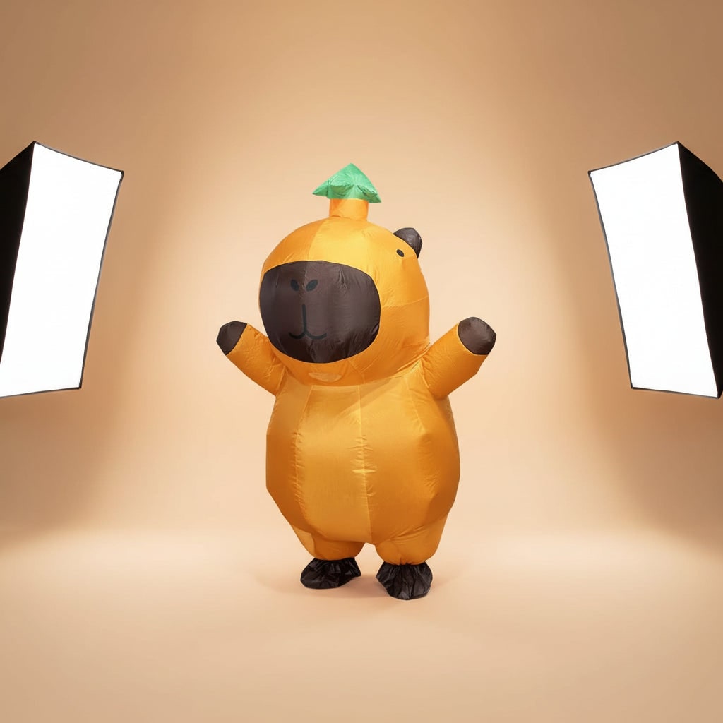 Thermabuild | Halloween Inflatable Capybara Costume with Built-In Fan and Mesh Window