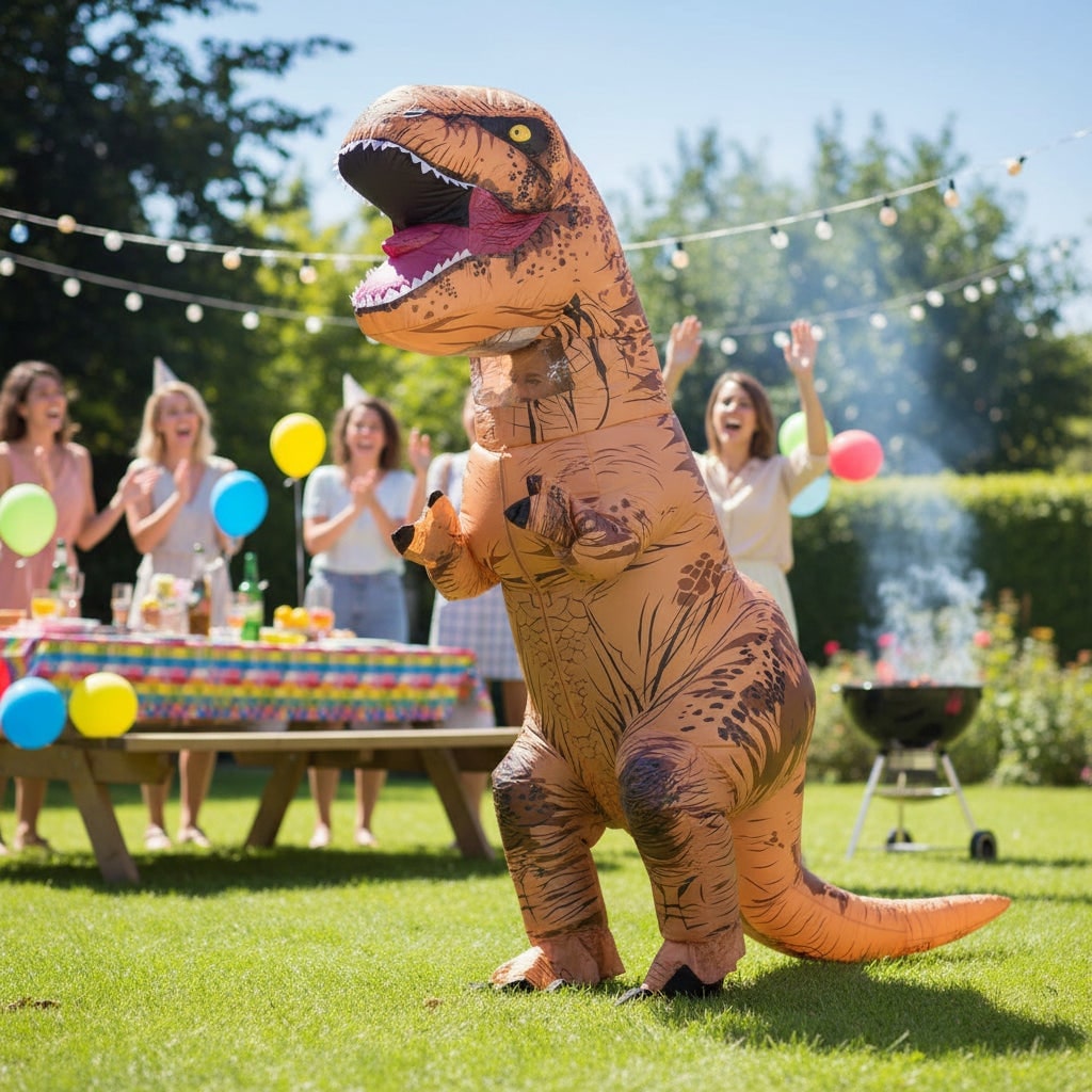 Thermabuild | Halloween Inflatable Dinosaur Costume Blow Up T-Rex Outfit with Built-In Fan