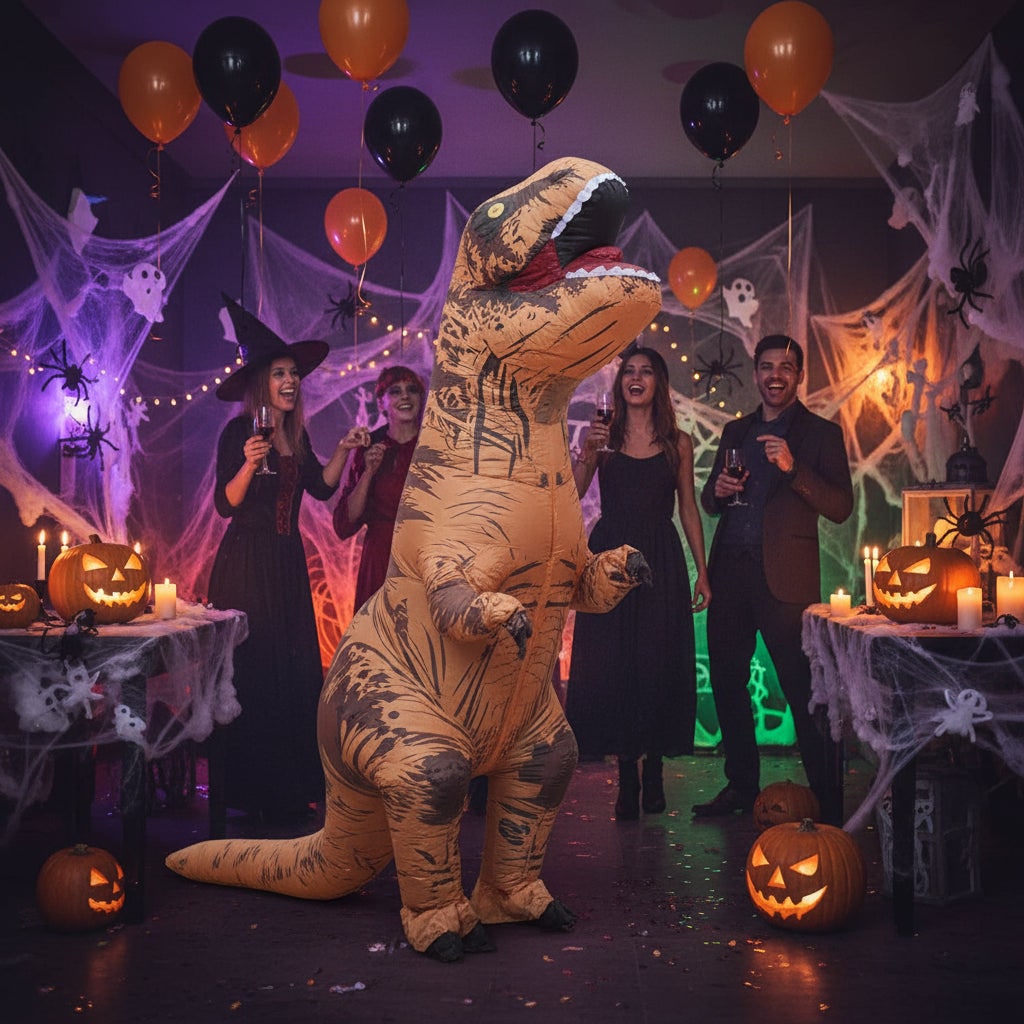 Thermabuild | Halloween Inflatable Dinosaur Costume Outfit Suit with Battery Operated Fan