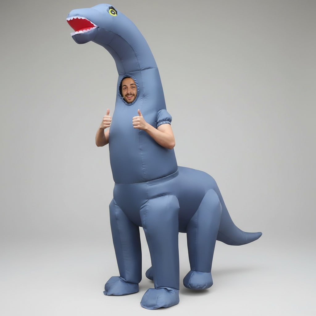 Thermabuild | Halloween Inflatable Dinosaur Costume Outfit with Long Neck and Tail Party Cosplay Suit