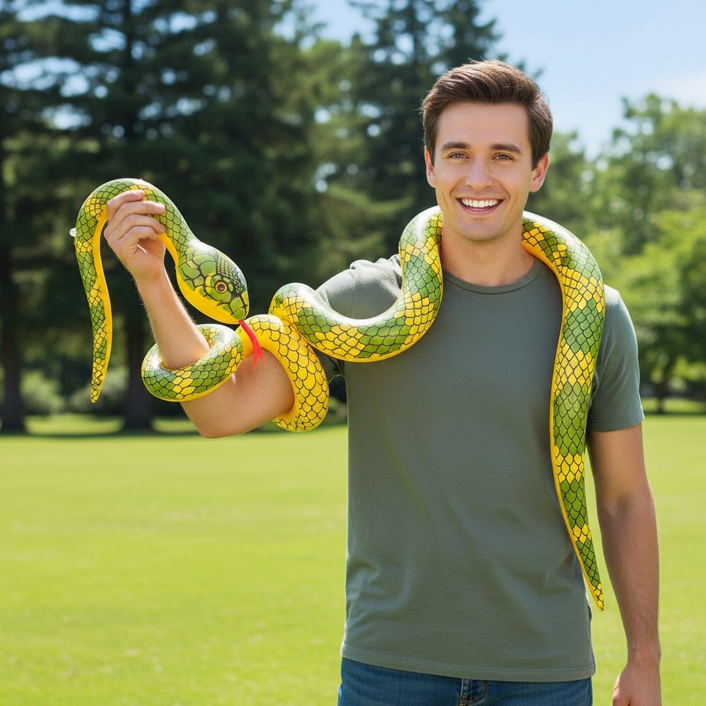 Thermabuild | Halloween Inflatable Snake Yard Decoration for Spooky Party and Haunted House
