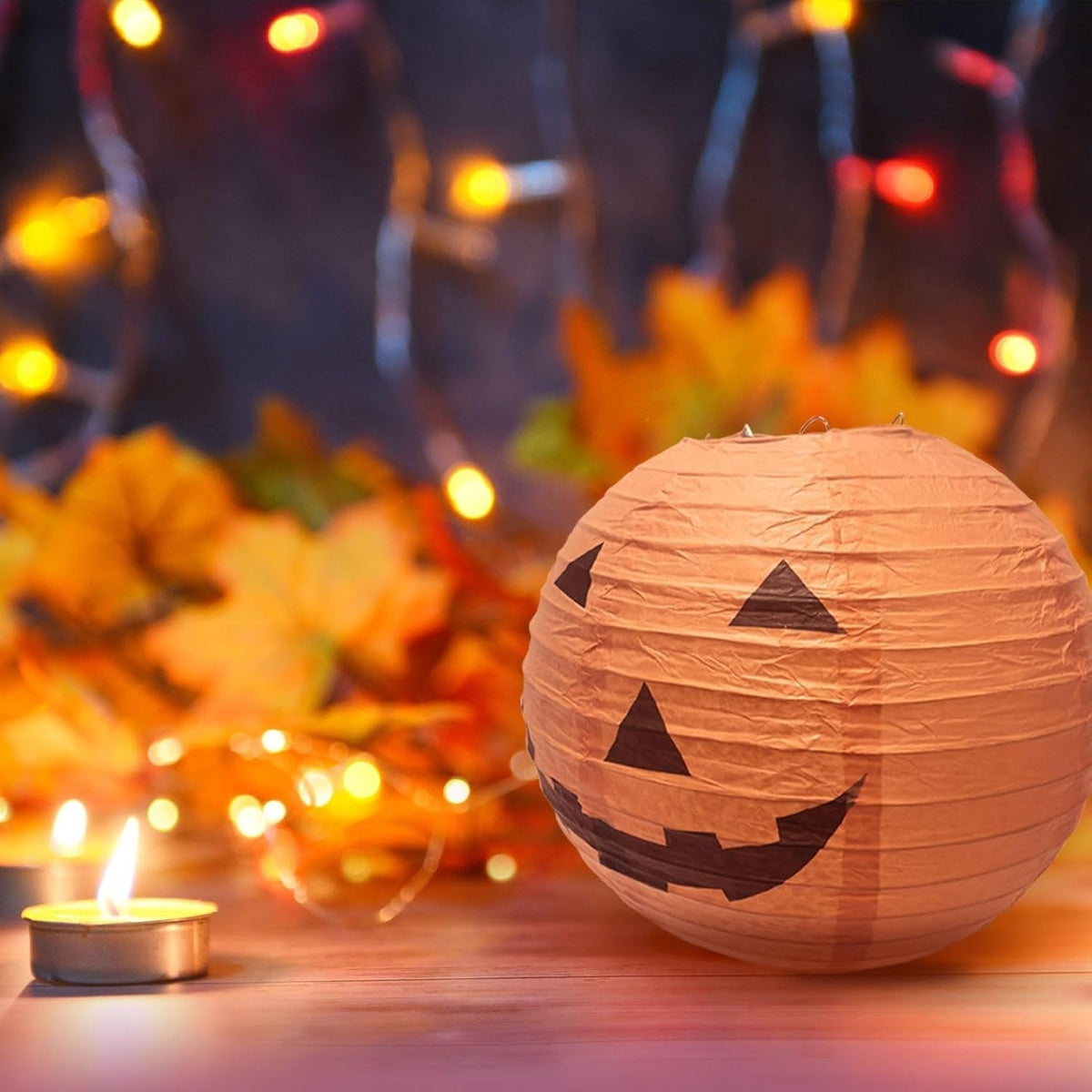 Thermabuild | Halloween Jack O' Lantern Paper Pumpkin Hanging Decor Set of 12