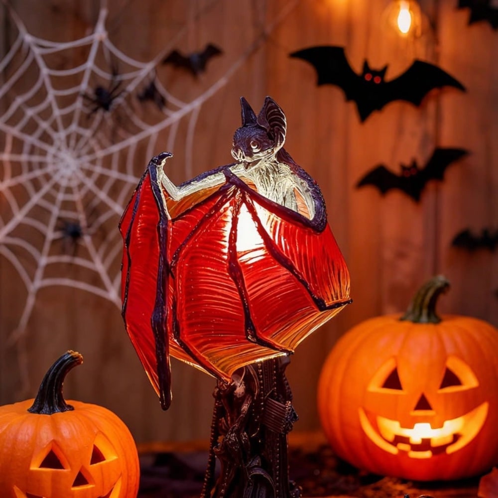 Thermabuild | Halloween LED Light Bat Lamp Gothic Style Table with Translucent Wings