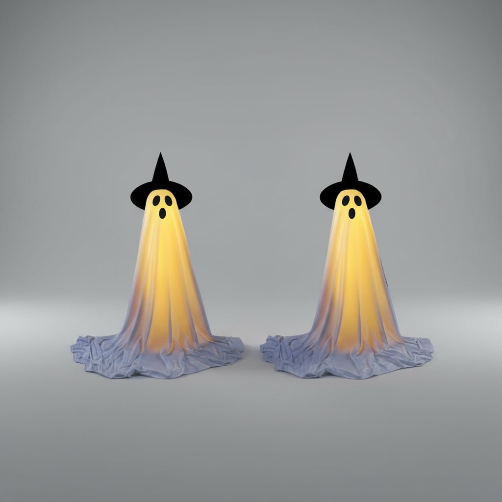 Thermabuild | Halloween Lights Outdoor Ghost Decor Up Decoration with LED and Remote Control for Yard Party