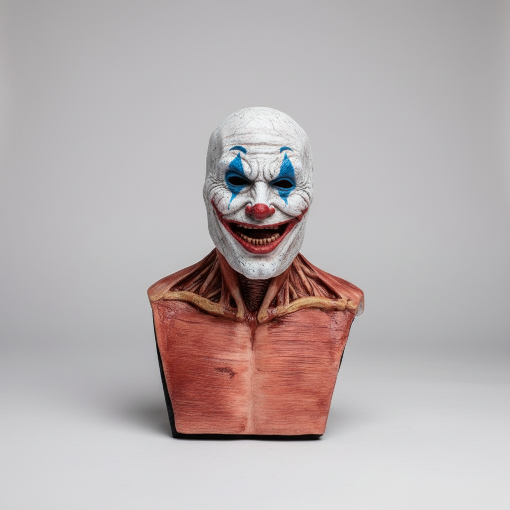 Thermabuild | Halloween Mask Peel Off Creepy Clown and Skull Double-Layer Latex Costume
