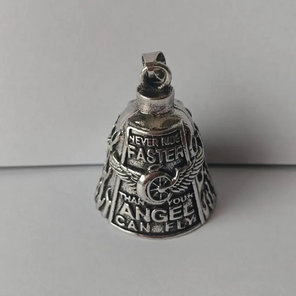 Thermabuild | Halloween Motorcycle Guardian Bell and Biker Bike Luck Charm with Winged Design and Attachment