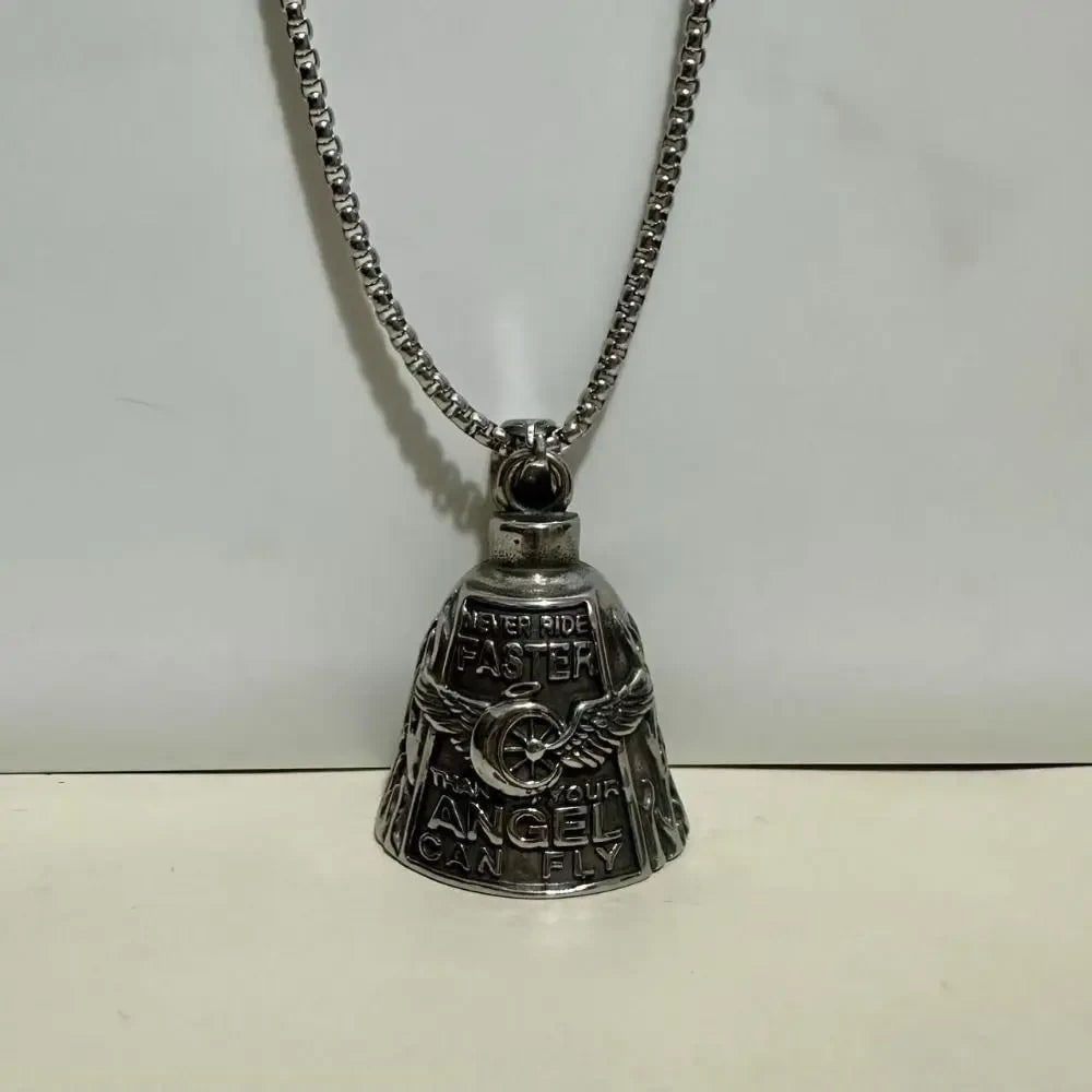Thermabuild | Halloween Motorcycle Guardian Bell and Biker Bike Luck Charm with Winged Design and Attachment