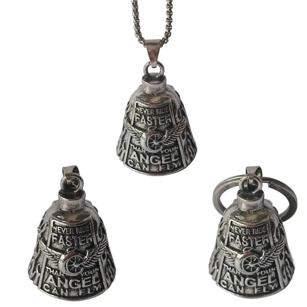 Thermabuild | Halloween Motorcycle Guardian Bell and Biker Bike Luck Charm with Winged Design and Attachment