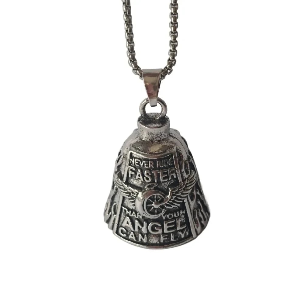Thermabuild | Halloween Motorcycle Guardian Bell and Biker Bike Luck Charm with Winged Design and Attachment