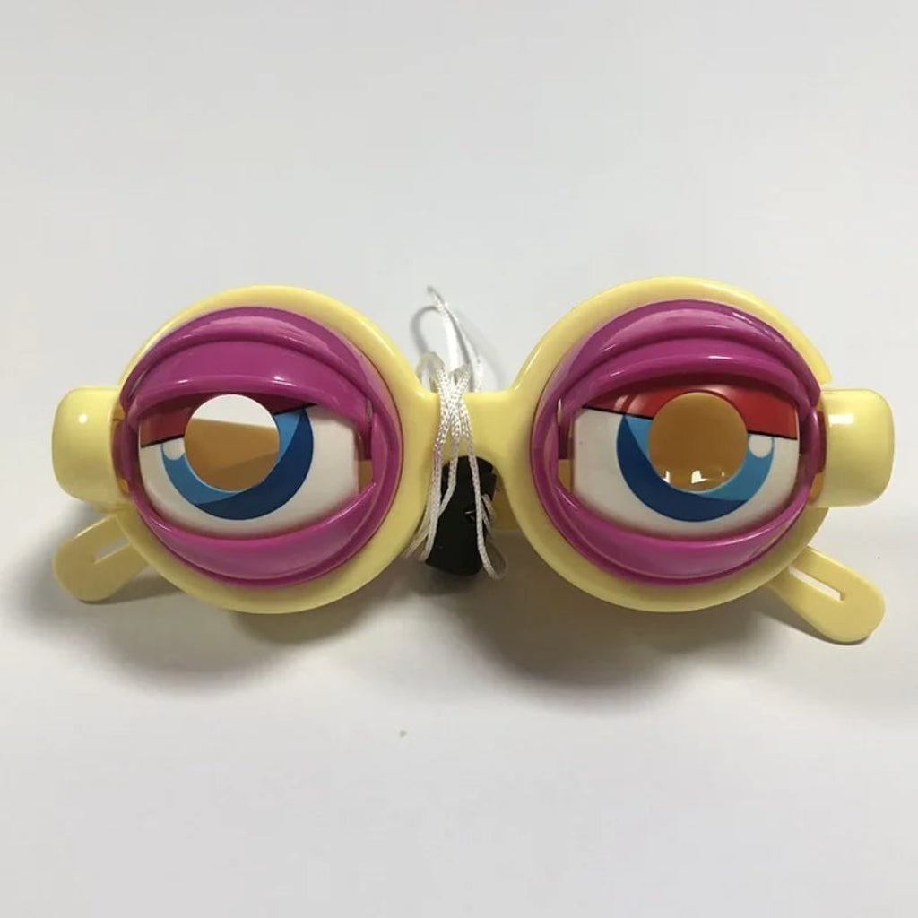 Thermabuild | Halloween Novelty Crazy Eyes Glasses with Blinking Eyelids and Pull String for Party