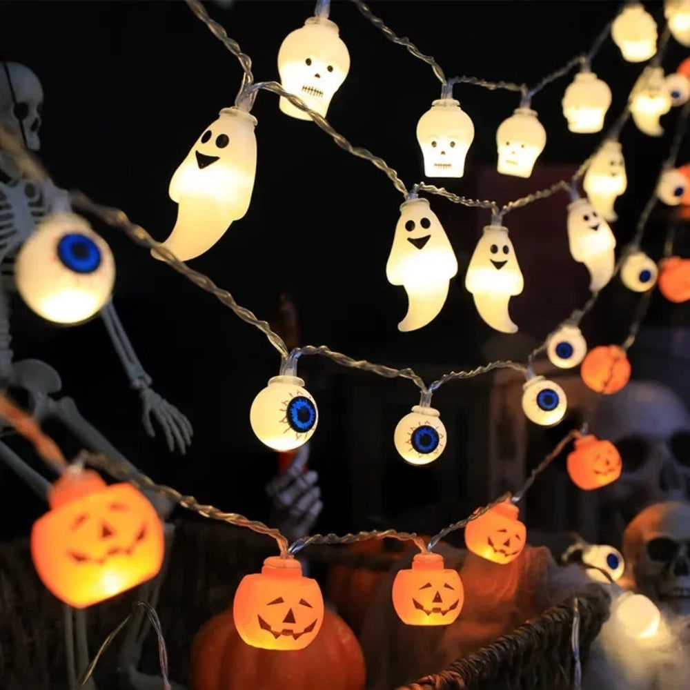 Thermabuild | Halloween Outdoor String Lights LED Battery Operated for Patio Party Decoration