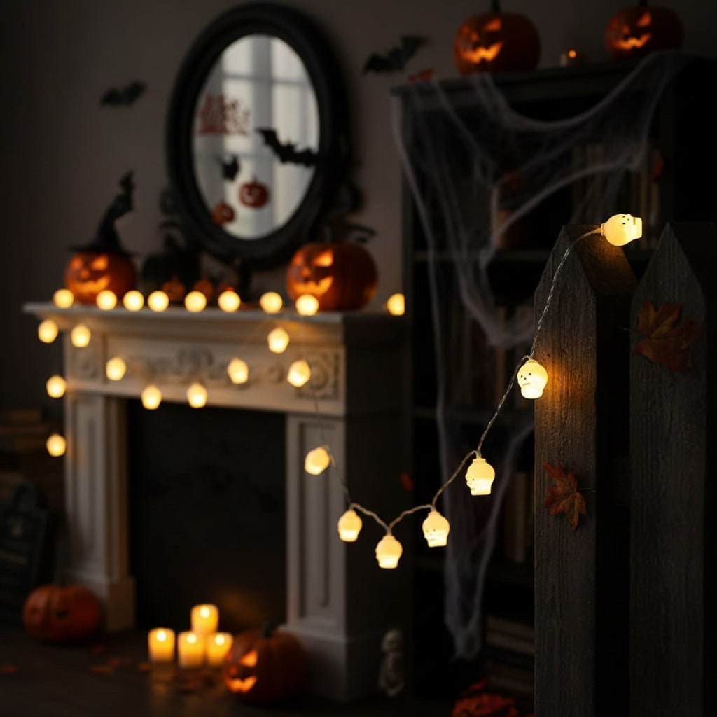 Thermabuild | Halloween Outdoor String Lights LED Battery Operated for Patio Party Decoration