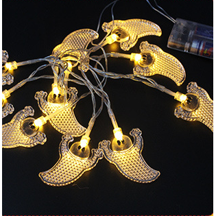 Thermabuild | Halloween Outdoor String Lights LED Battery Operated with Pumpkin Ghost Bat Skull Eyeball Covers 10