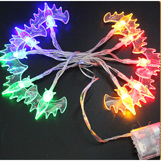 Thermabuild | Halloween Outdoor String Lights LED Battery Operated with Pumpkin Ghost Bat Skull Eyeball Covers 10
