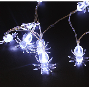 Thermabuild | Halloween Outdoor String Lights LED Battery Operated with Pumpkin Ghost Bat Skull Eyeball Covers 10
