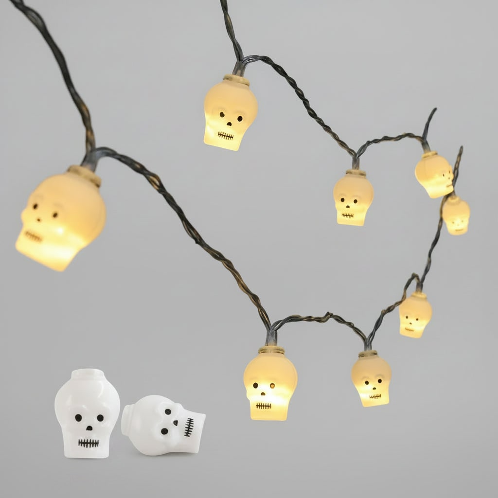 Thermabuild | Halloween Outdoor String Lights with Battery LED and Spooky Decorative Covers for Patio Party