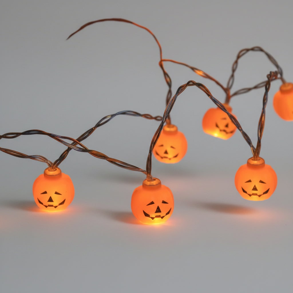 Thermabuild | Halloween Outdoor String Lights with Battery LED and Spooky Decorative Covers for Patio Party