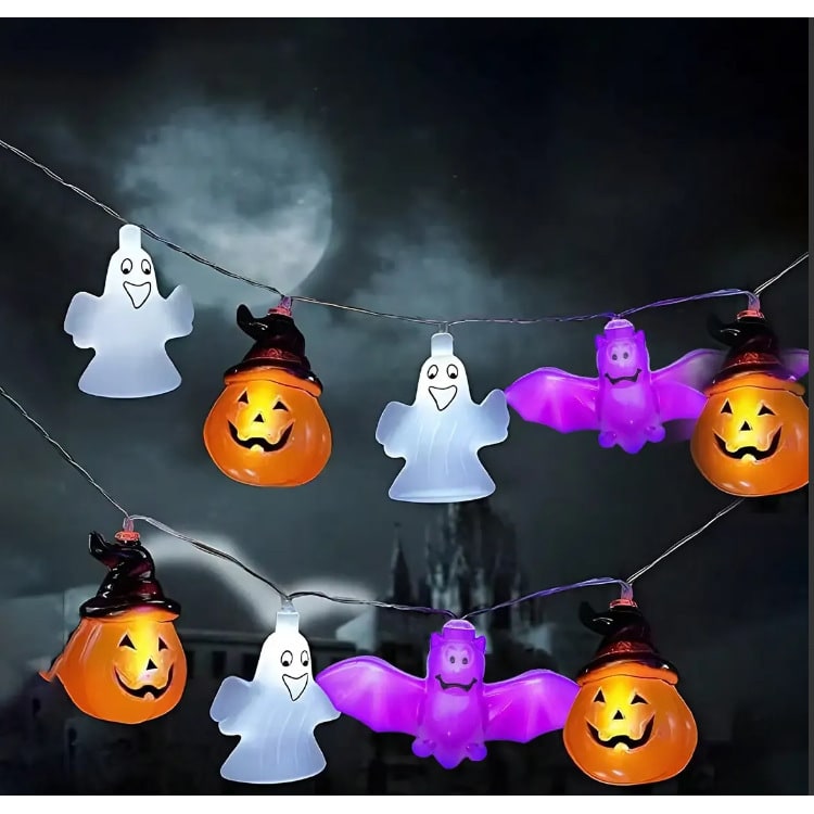 Thermabuild | Halloween Outdoor String Lights with Battery Operated LED for Patio and Yard Decoration