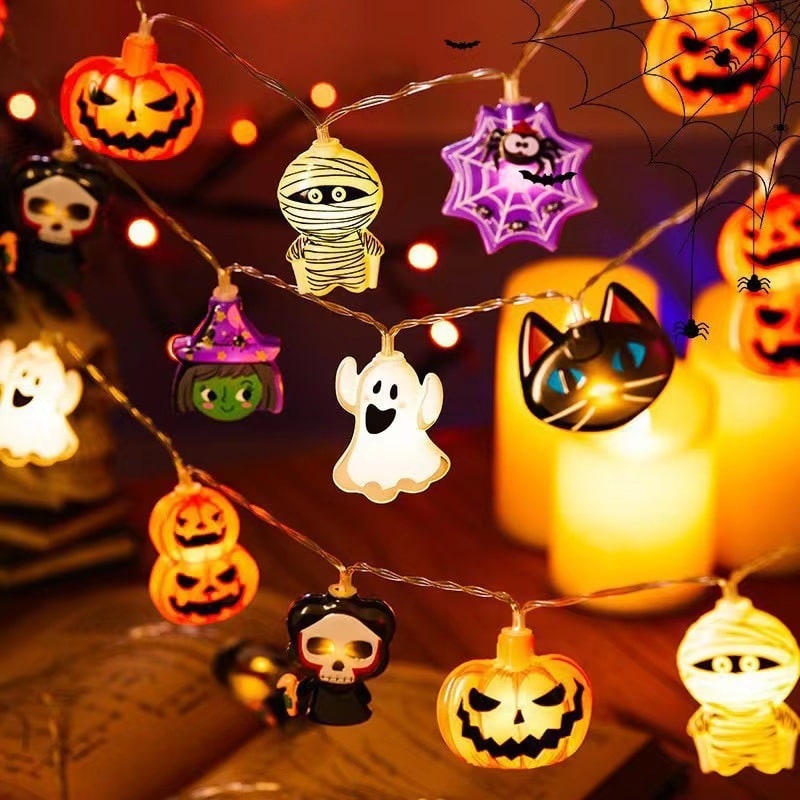 Thermabuild | Halloween Outdoor String Lights with Battery Operated LED for Patio and Yard Decoration