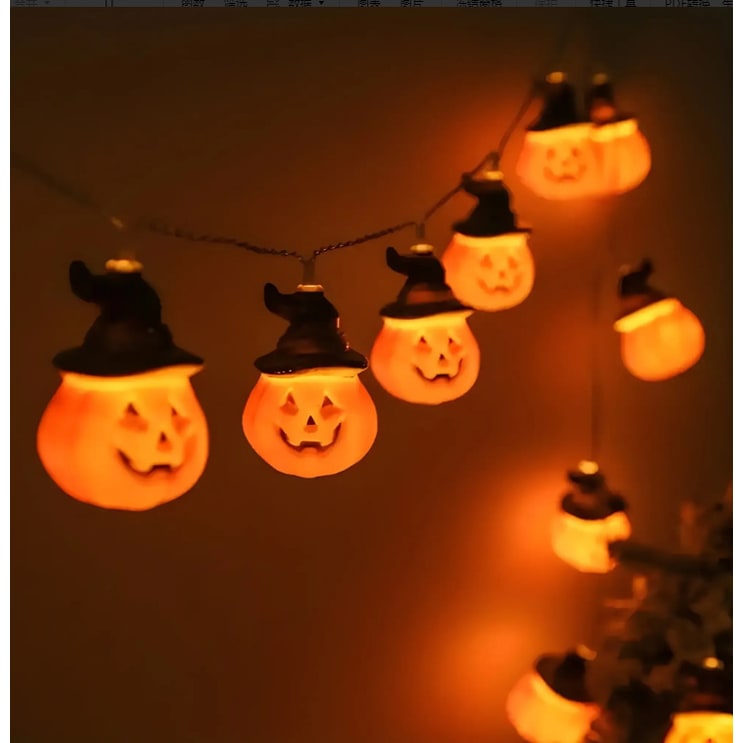 Thermabuild | Halloween Outdoor String Lights with Battery Operated LED for Patio and Yard Decoration