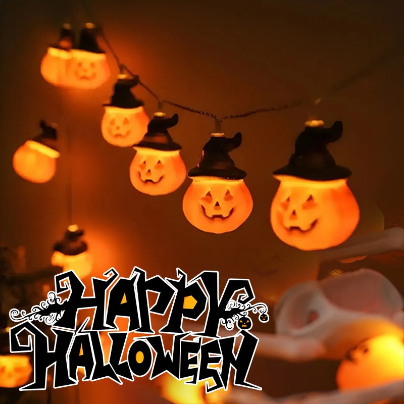 Thermabuild | Halloween Outdoor String Lights with Battery Operated LED for Patio and Yard Decoration