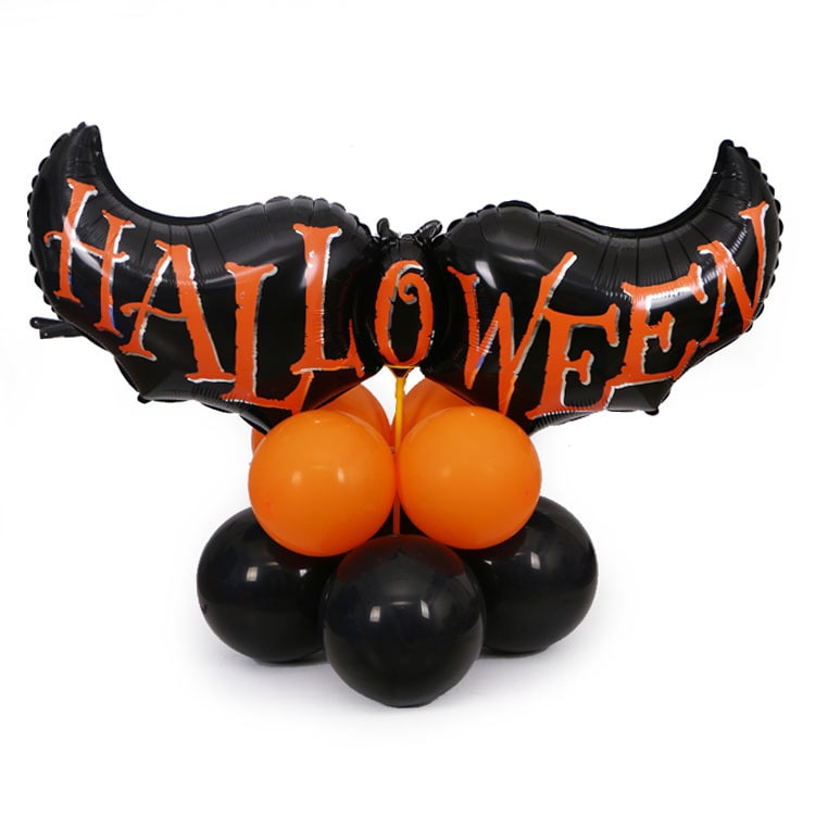 Thermabuild | Halloween Party Balloons with Foil Letter Bat Pumpkin and Spider Decorations Kit