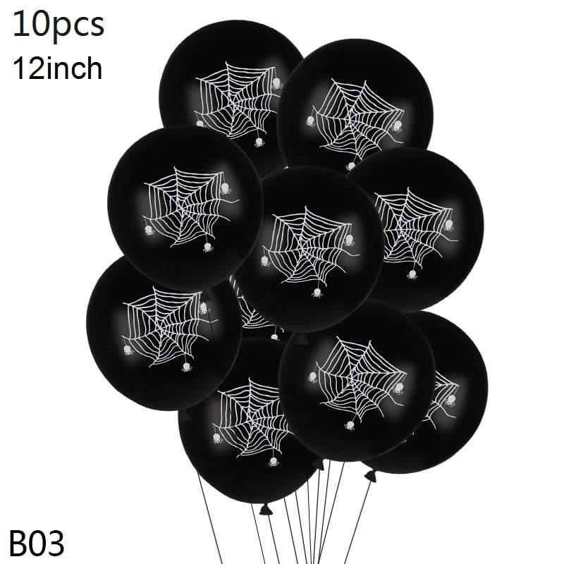 Thermabuild | Halloween Party Balloons with Spooky Printed Designs and Latex Construction for Decoration