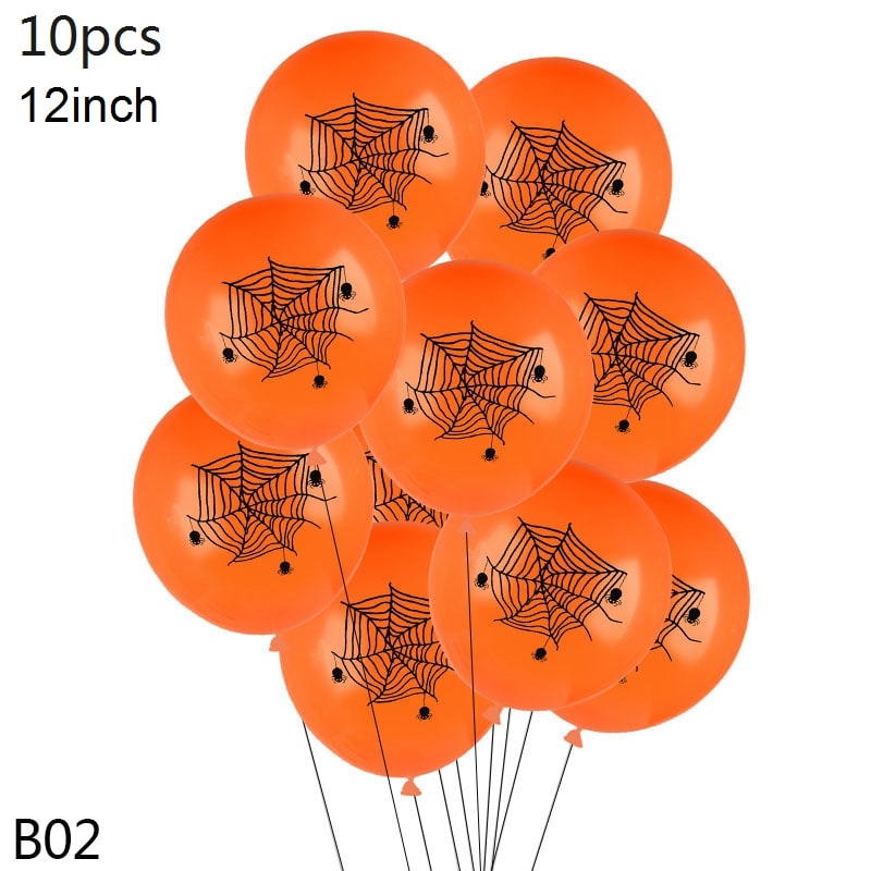 Thermabuild | Halloween Party Balloons with Spooky Printed Designs and Latex Construction for Decoration