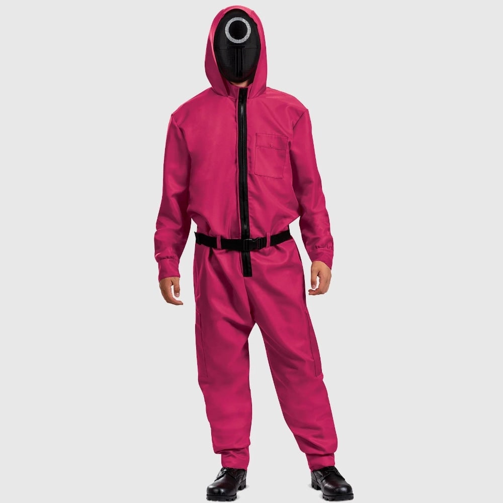 Thermabuild | Halloween Pink Jumpsuit Costume with and Belt for Party