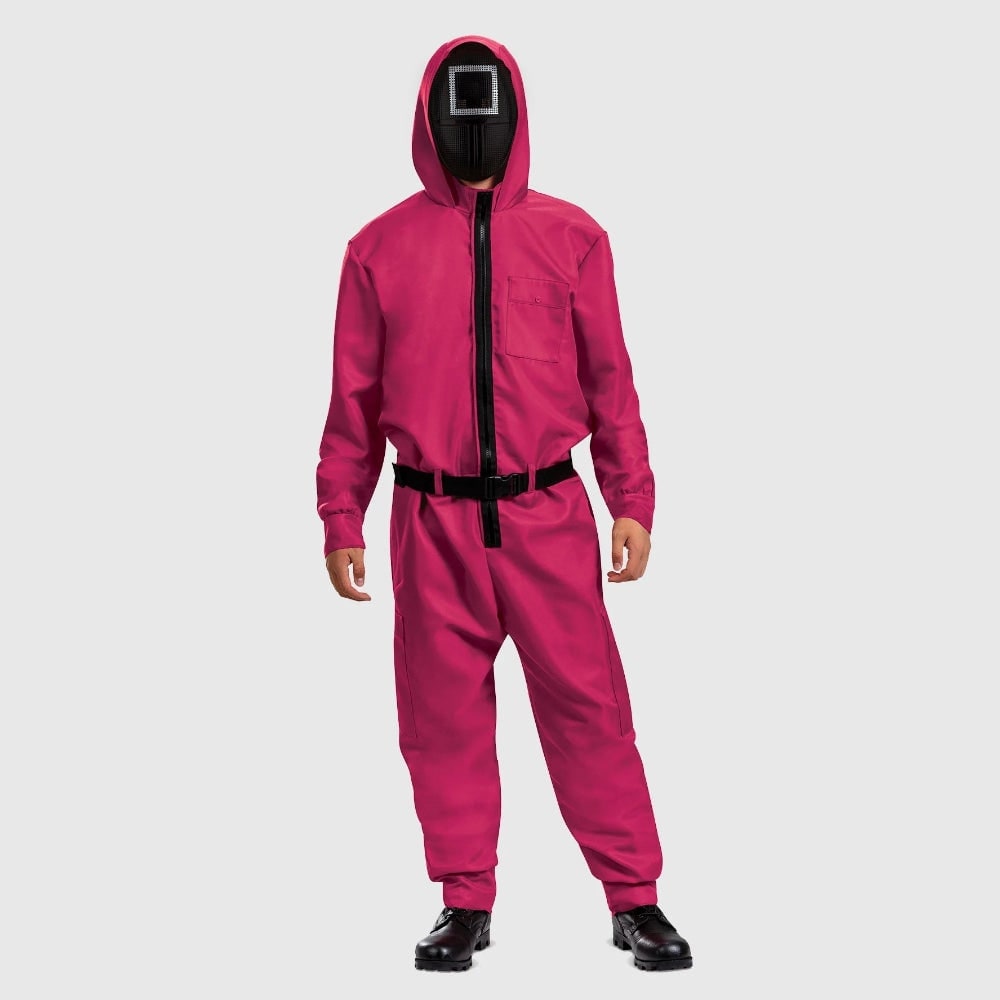Thermabuild | Halloween Pink Jumpsuit Costume with and Belt for Party