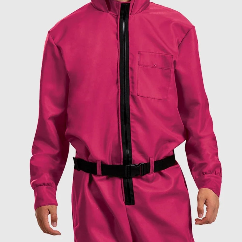 Thermabuild | Halloween Pink Jumpsuit Costume with and Belt for Party