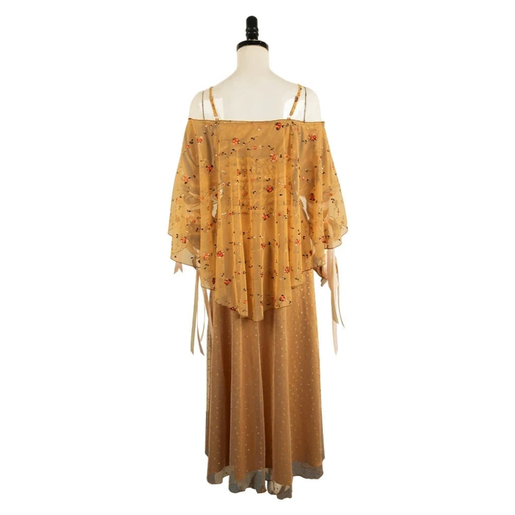 Thermabuild | Halloween Plus Size Medieval Dress Costume with Embroidered Bodice and Glitter Tulle Skirt