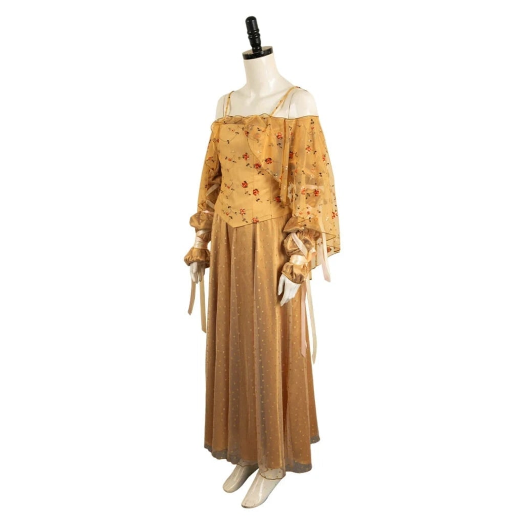 Thermabuild | Halloween Plus Size Medieval Dress Costume with Embroidered Bodice and Glitter Tulle Skirt