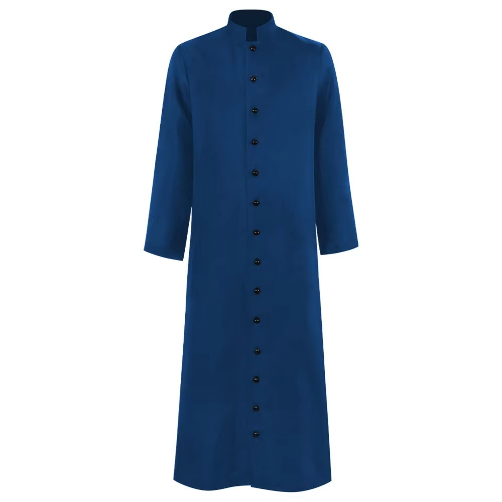 Thermabuild | Halloween Priest Costume Cassock Robe with Button Front for Clergy Outfit