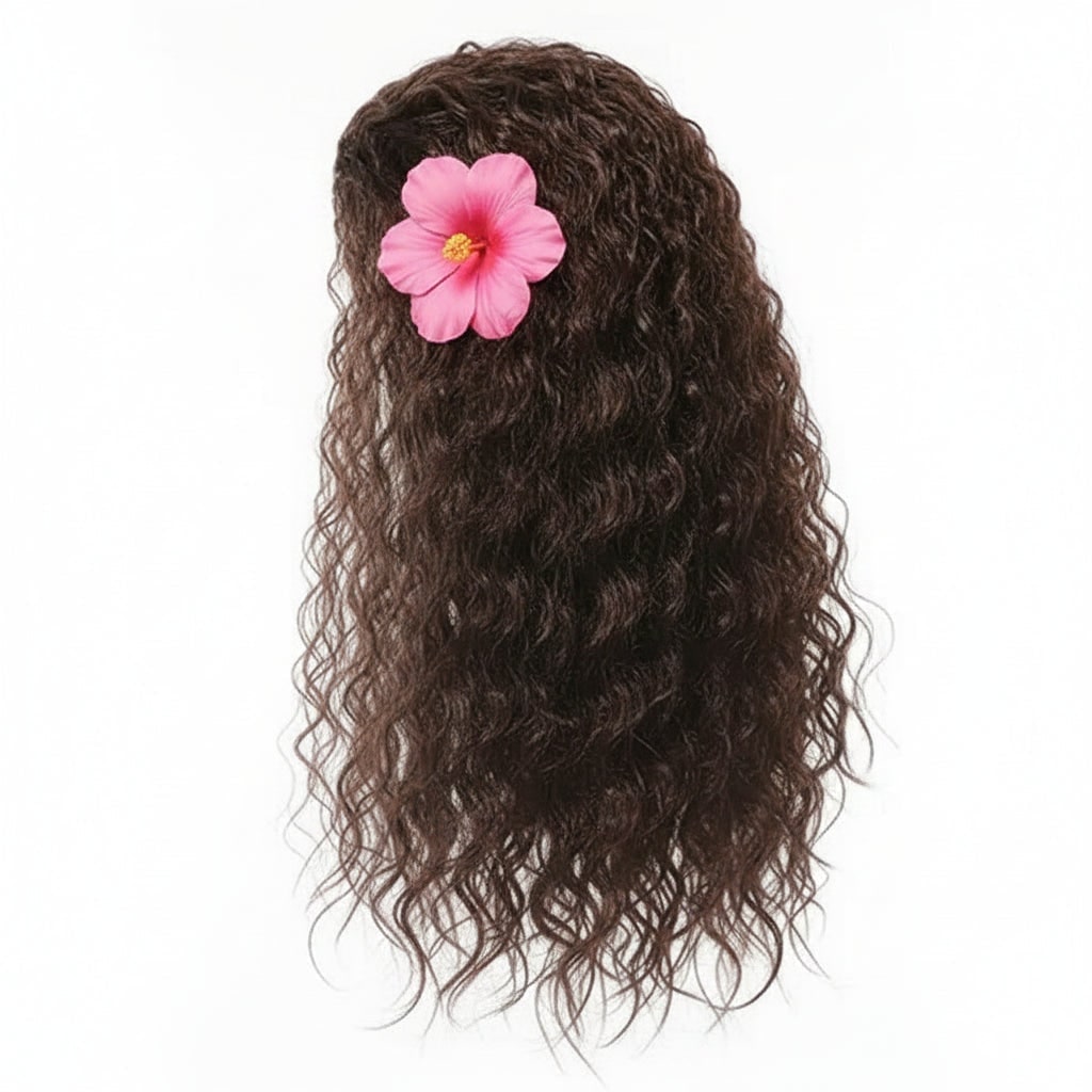 Thermabuild | Halloween Princess Costume with Tropical Print Top Grass Skirt and Pendant