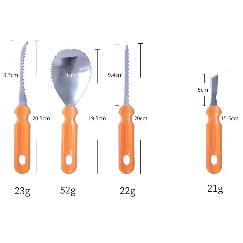 Thermabuild | Halloween Pumpkin Carving Kit and Tools with Stainless Steel Blades and Serrated Saw for Supplies