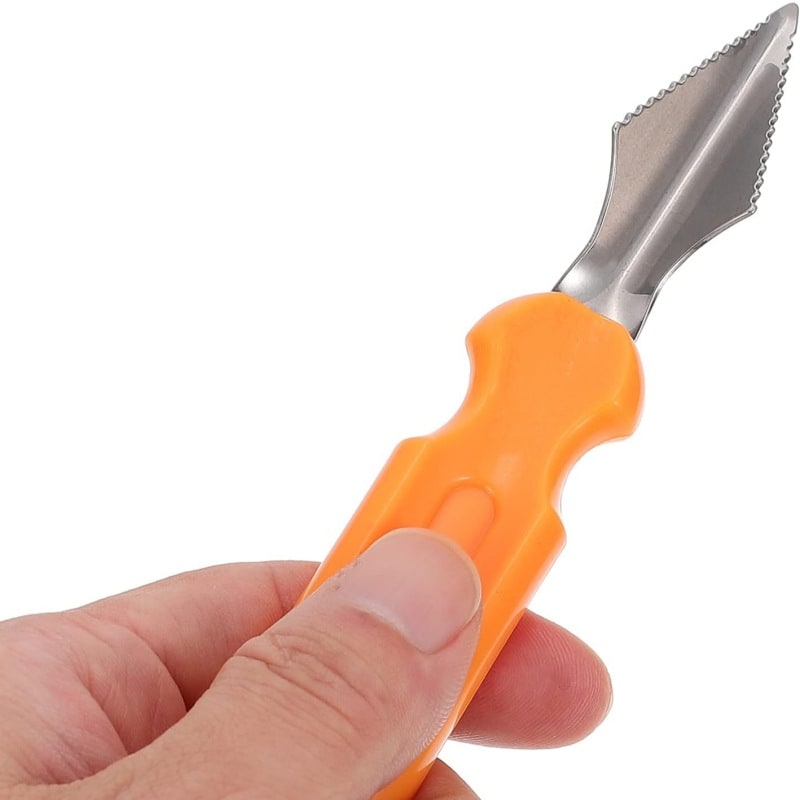 Thermabuild | Halloween Pumpkin Carving Kit and Tools with Stainless Steel Blades and Serrated Saw for Supplies