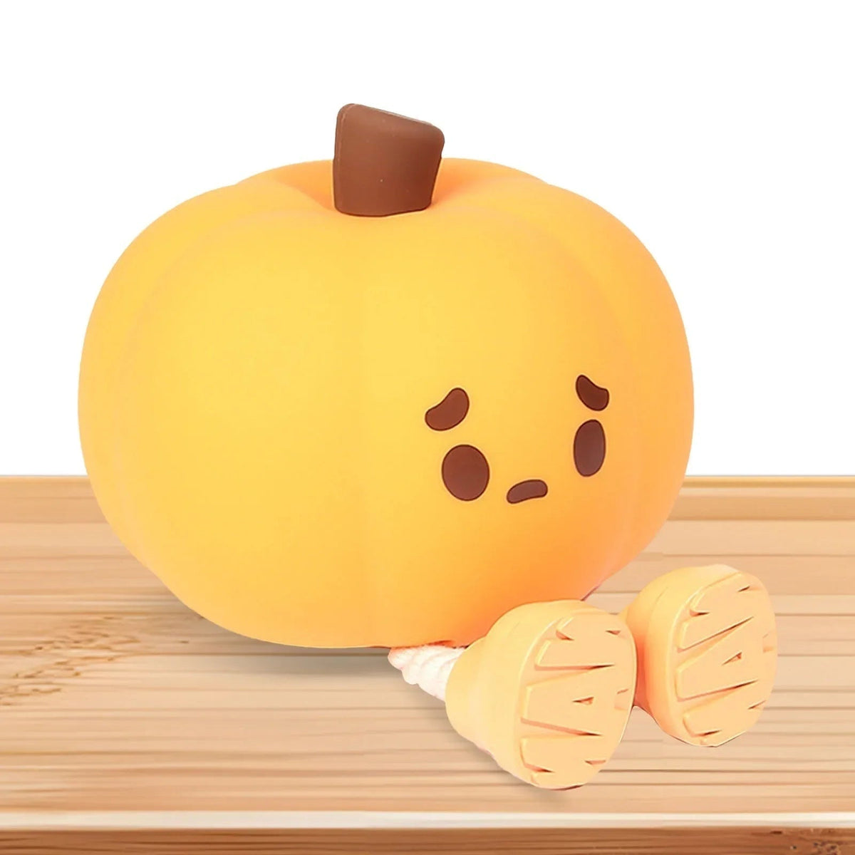Thermabuild | Halloween Pumpkin Night Light LED Rechargeable with Dangling Legs and Sad Face Design