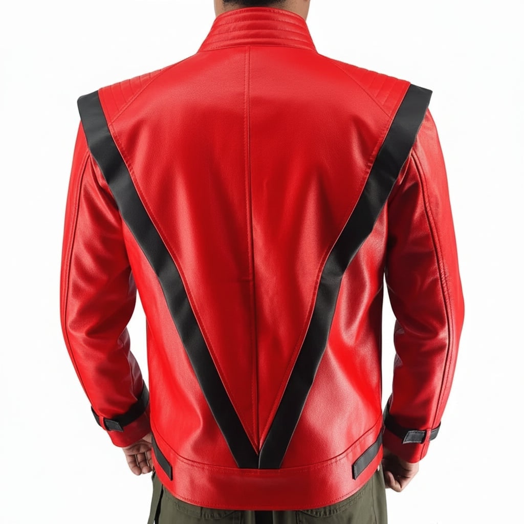 Thermabuild | Halloween Red Leather Biker Jacket