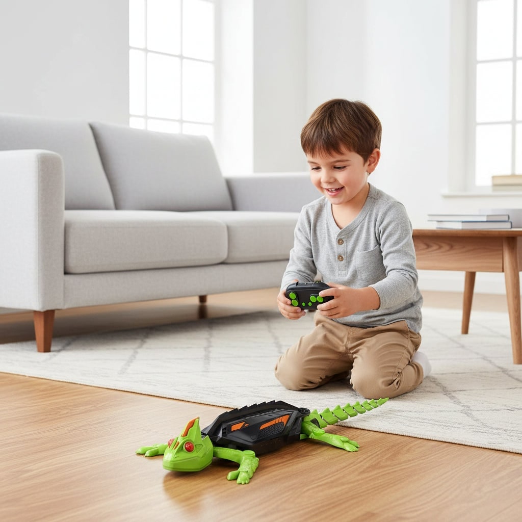 Thermabuild | Halloween Remote Control Spider Toy with Glowing LED Eyes and Wall Climbing