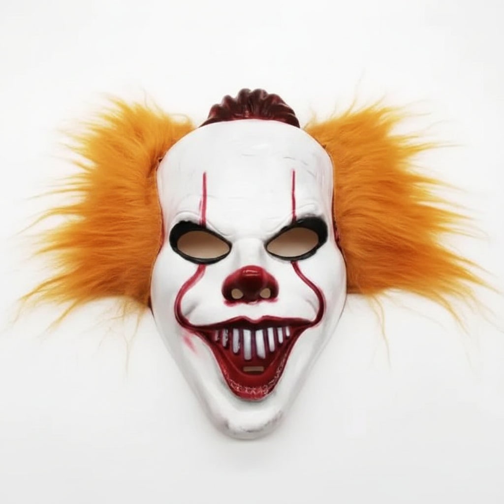 Thermabuild | Halloween Scary Creepy Clown Costume Mask with Sinister Grin for Party and Haunted House