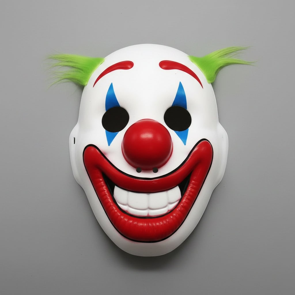 Thermabuild | Halloween Scary Creepy Clown Costume Mask with Sinister Grin for Party and Haunted House