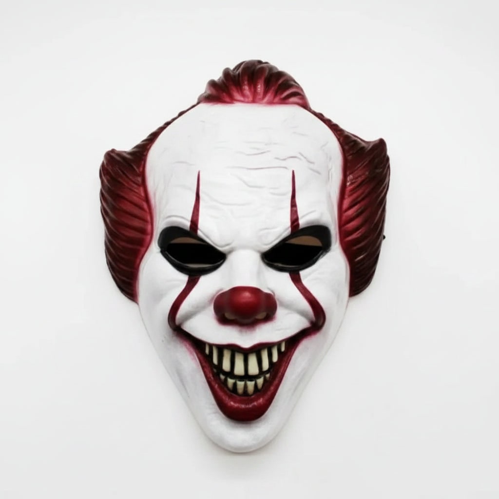 Thermabuild | Halloween Scary Creepy Clown Costume Mask with Sinister Grin for Party and Haunted House