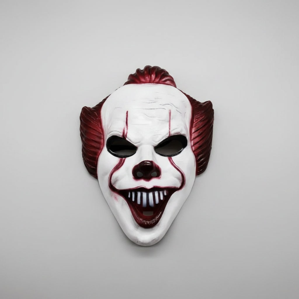 Thermabuild | Halloween Scary Creepy Clown Costume Mask with Sinister Grin for Party and Haunted House