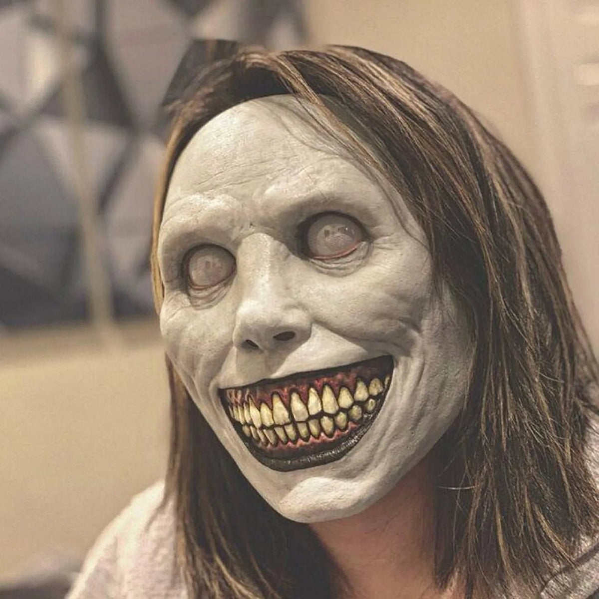 Thermabuild | Halloween Scary Creepy Demon Mask with Sharp Teeth for Party and Cosplay Clown