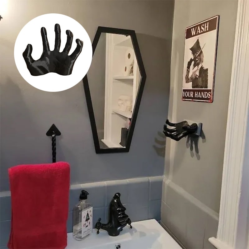 Thermabuild | Halloween Scary Hand Wall Hook for Coats and Jackets with Key Holder Chain