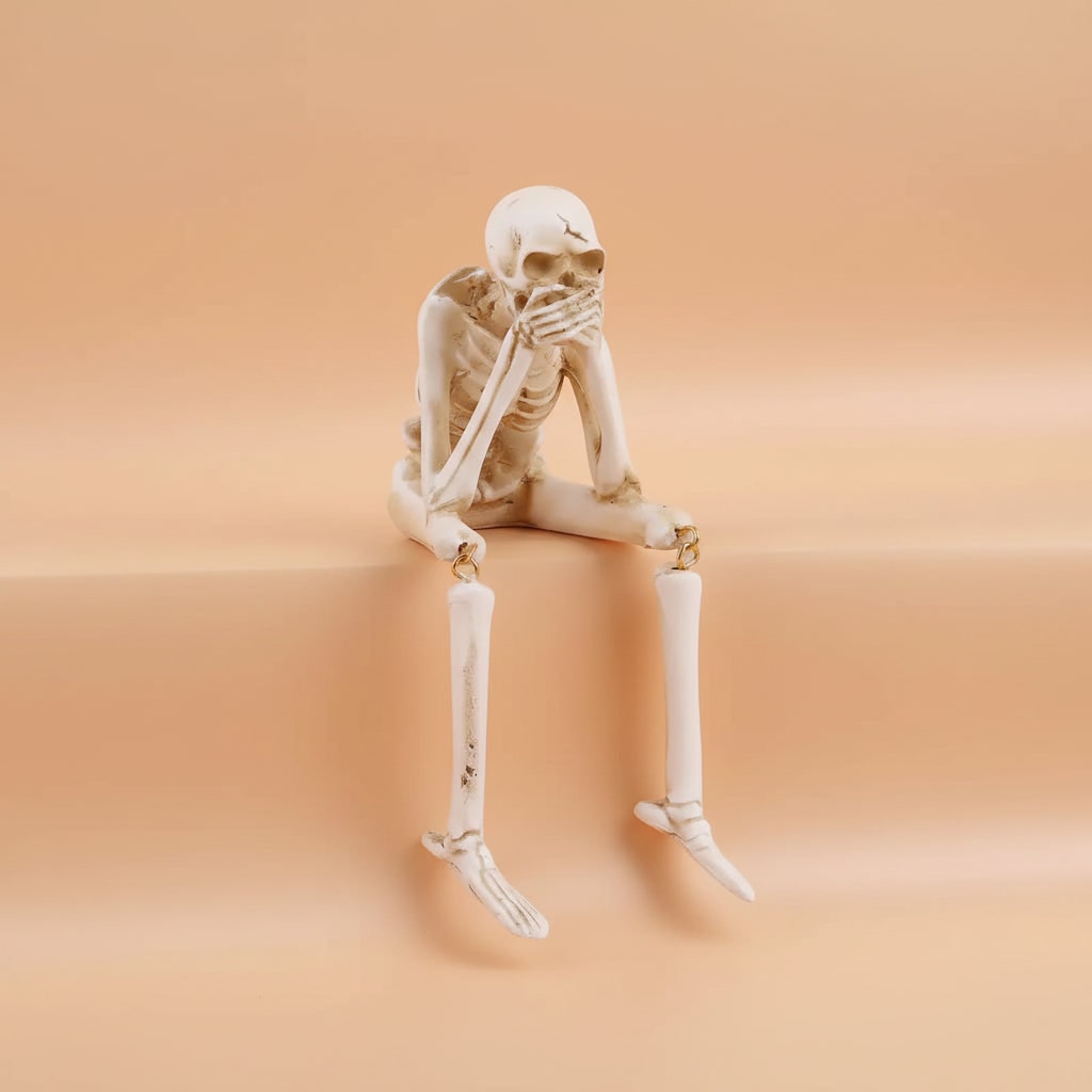 Thermabuild | Halloween Decorations Home Decor Skeleton Shelf Sitter Set of 3 with Dangling Legs for Mantel