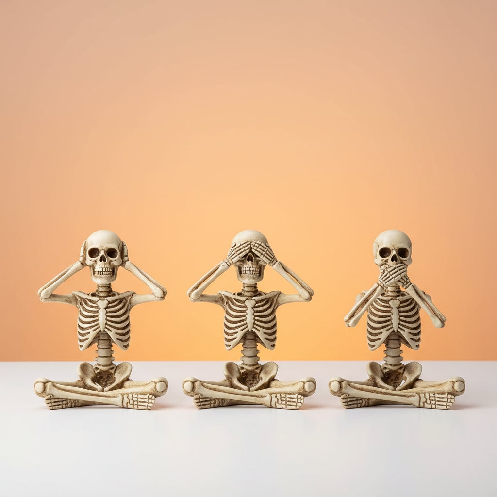 Thermabuild | Halloween Decorations Home Decor Skeleton Shelf Sitter Set of 3 with Dangling Legs for Mantel