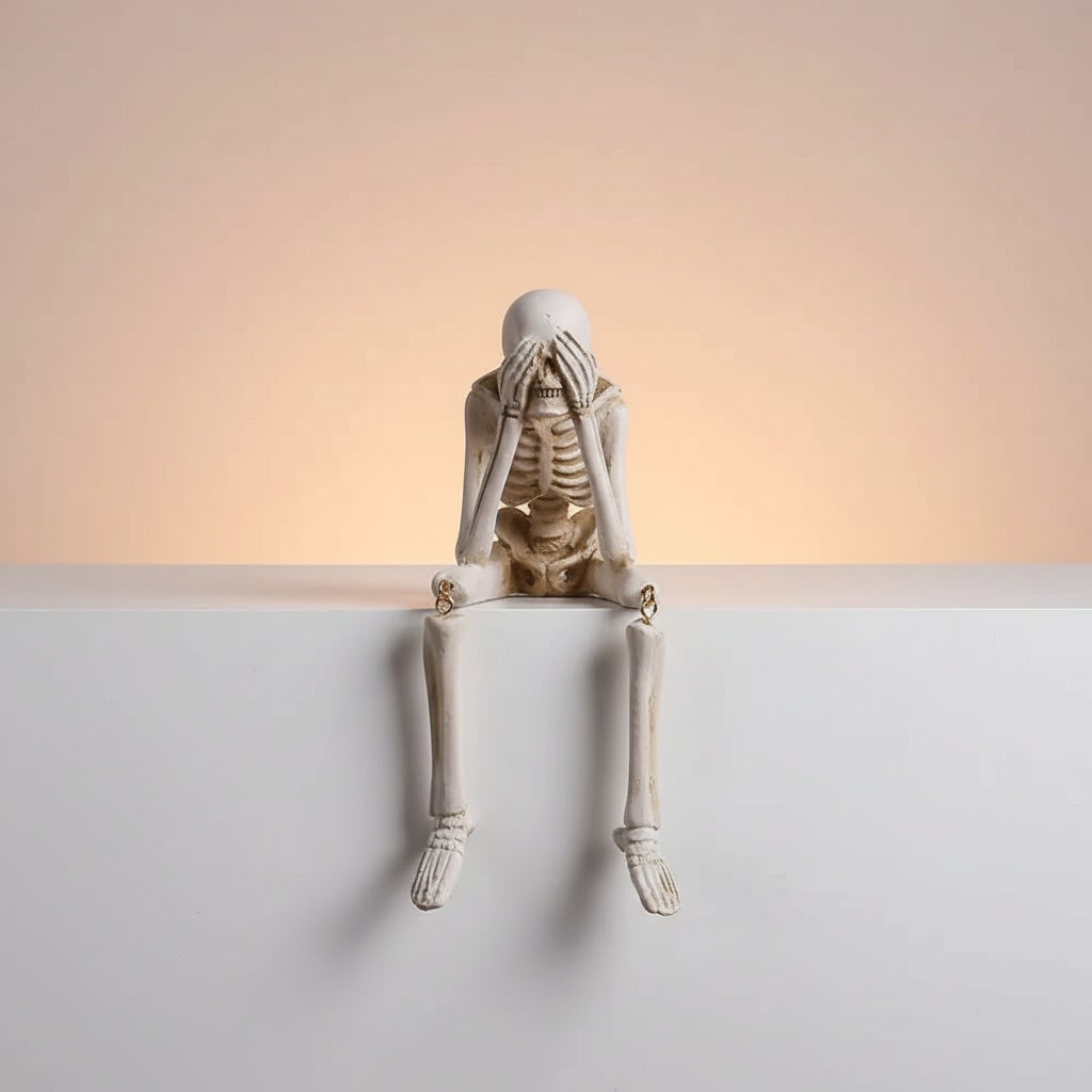 Thermabuild | Halloween Decorations Home Decor Skeleton Shelf Sitter Set of 3 with Dangling Legs for Mantel